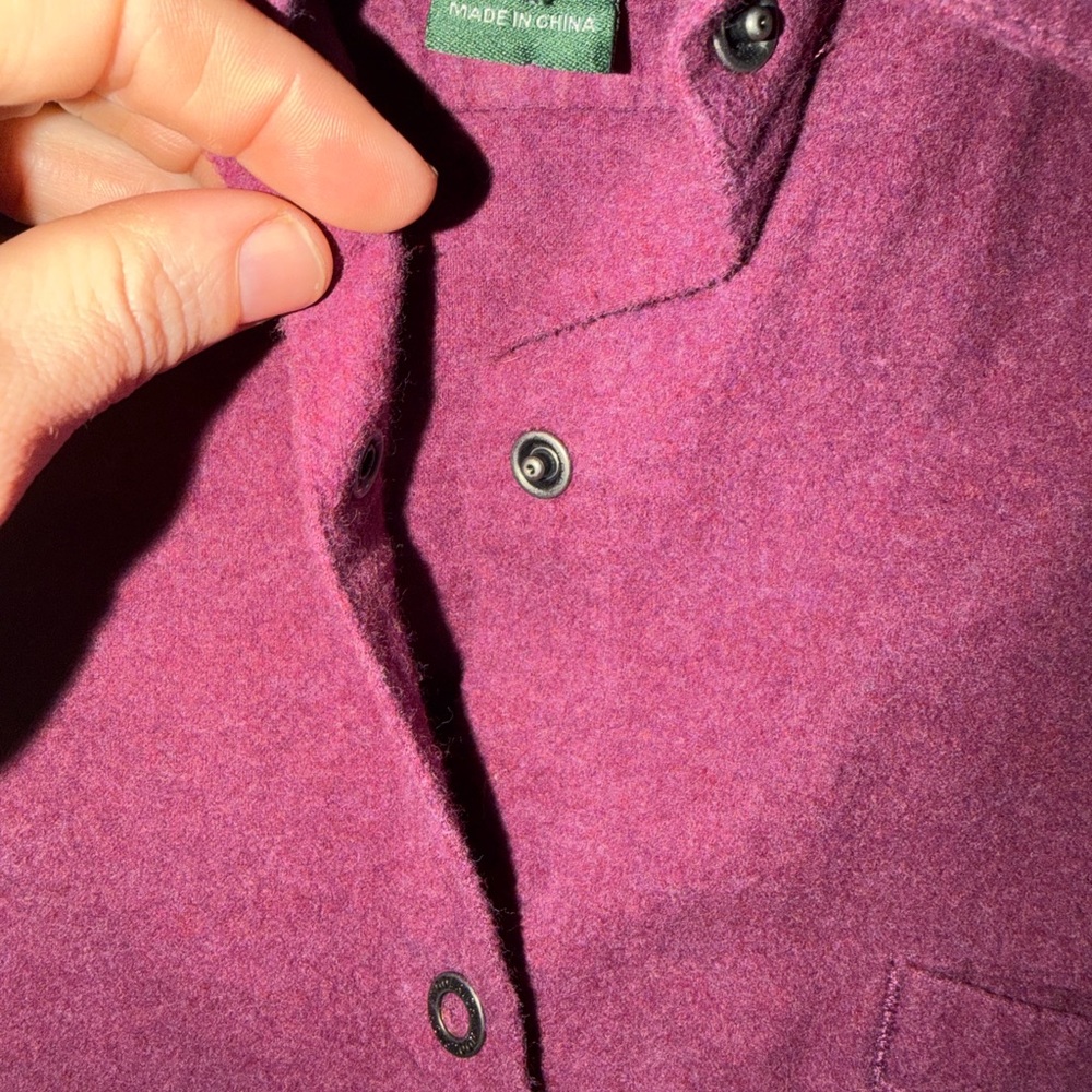 Woolrich women’s 100% Cotton Button-Up Shirt - Mulberry - Picture 3 of 7